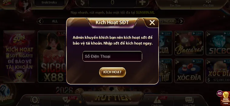 Kích Hoạt Số Điện Thoại Để Bảo Đảm An Toàn Tuyệt Đối Cho Tài Khoản