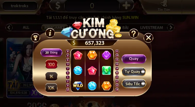 Minigame Kim Cương Tại SunWin Trải Nghiệm Quay Hũ Đổi Thưởng Đỉnh Cao Nhất Hiện Nay