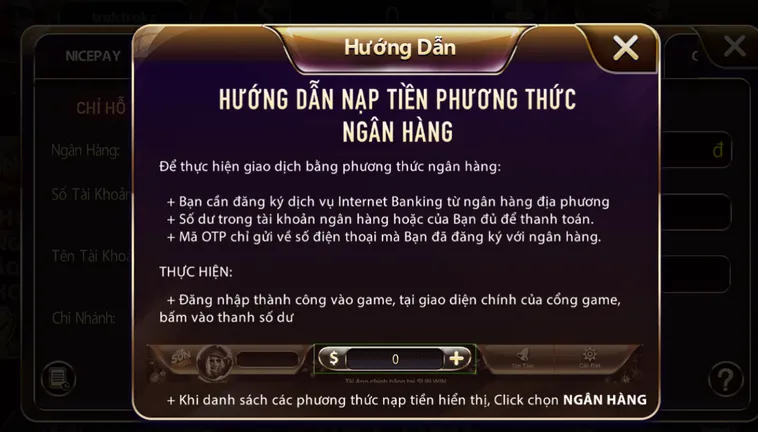 Hướng Dẫn Chi Tiết Phương Thức Nạp Tiền Qua Ngân Hàng Tại SunWin Nhanh Chóng Và An Toàn