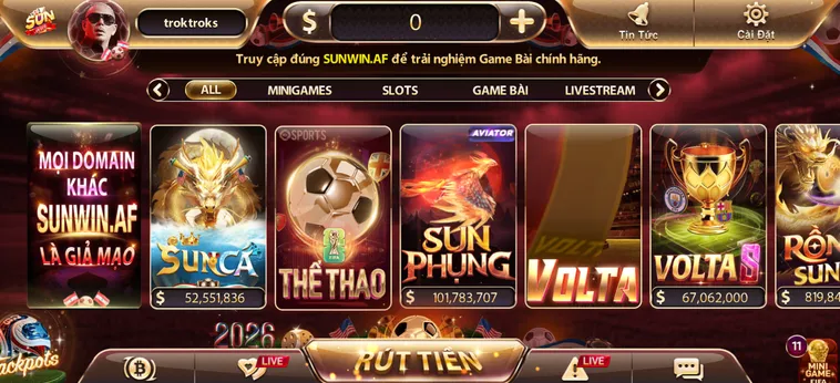 Trải nghiệm không gian cá cược đẳng cấp tại cổng game SunWin