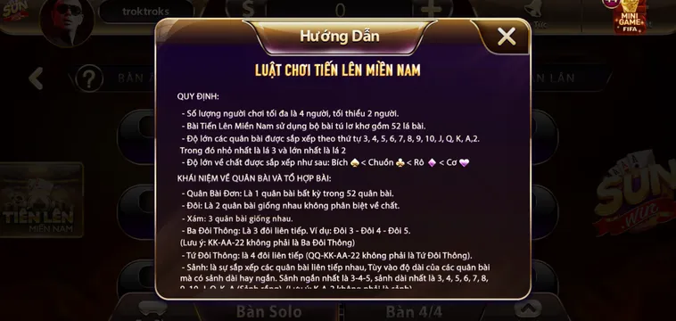 Hướng Dẫn Chinh Phục Bàn Chơi Tiến Lên Miền Nam Tại SunWin Uy Tín